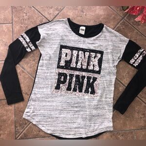 Victoria’s Secret PINK long sleeve, sequin shirt